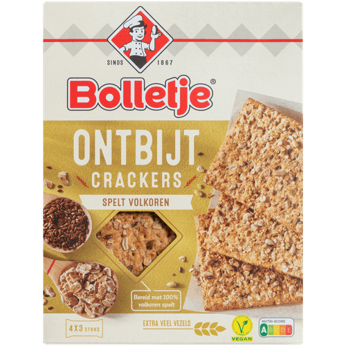 Bolletje Ontbijtcrackers spelt 4 x 3 stuks