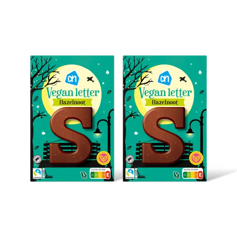 AH Vegan letter hazelnoot 2-pack