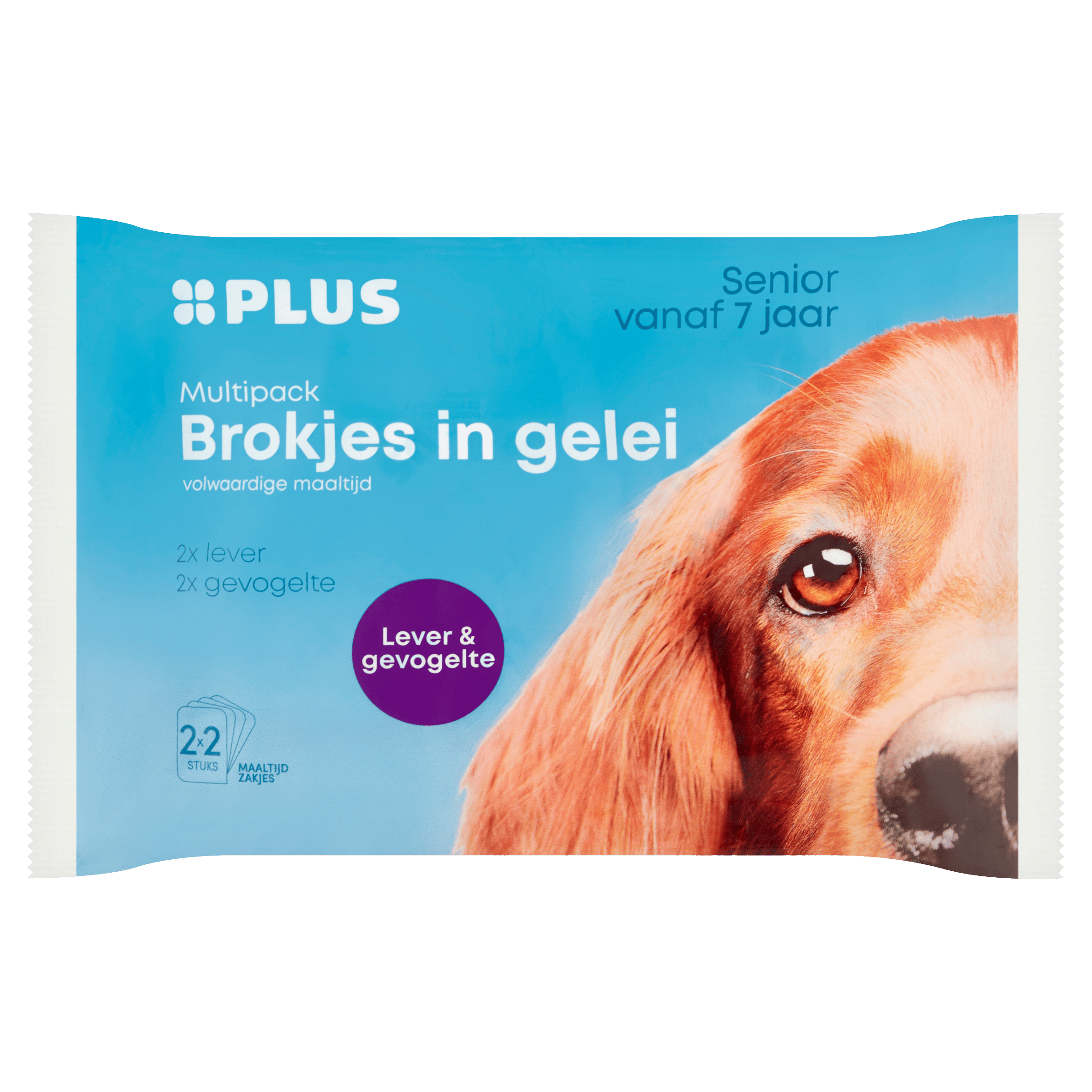 PLUS Brokjes in gelei lever & gevogelte