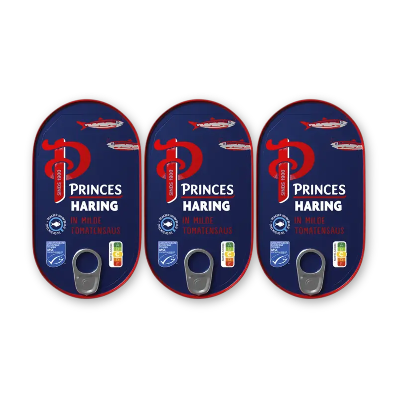 Princes Haring in milde tomatensaus 3-pack