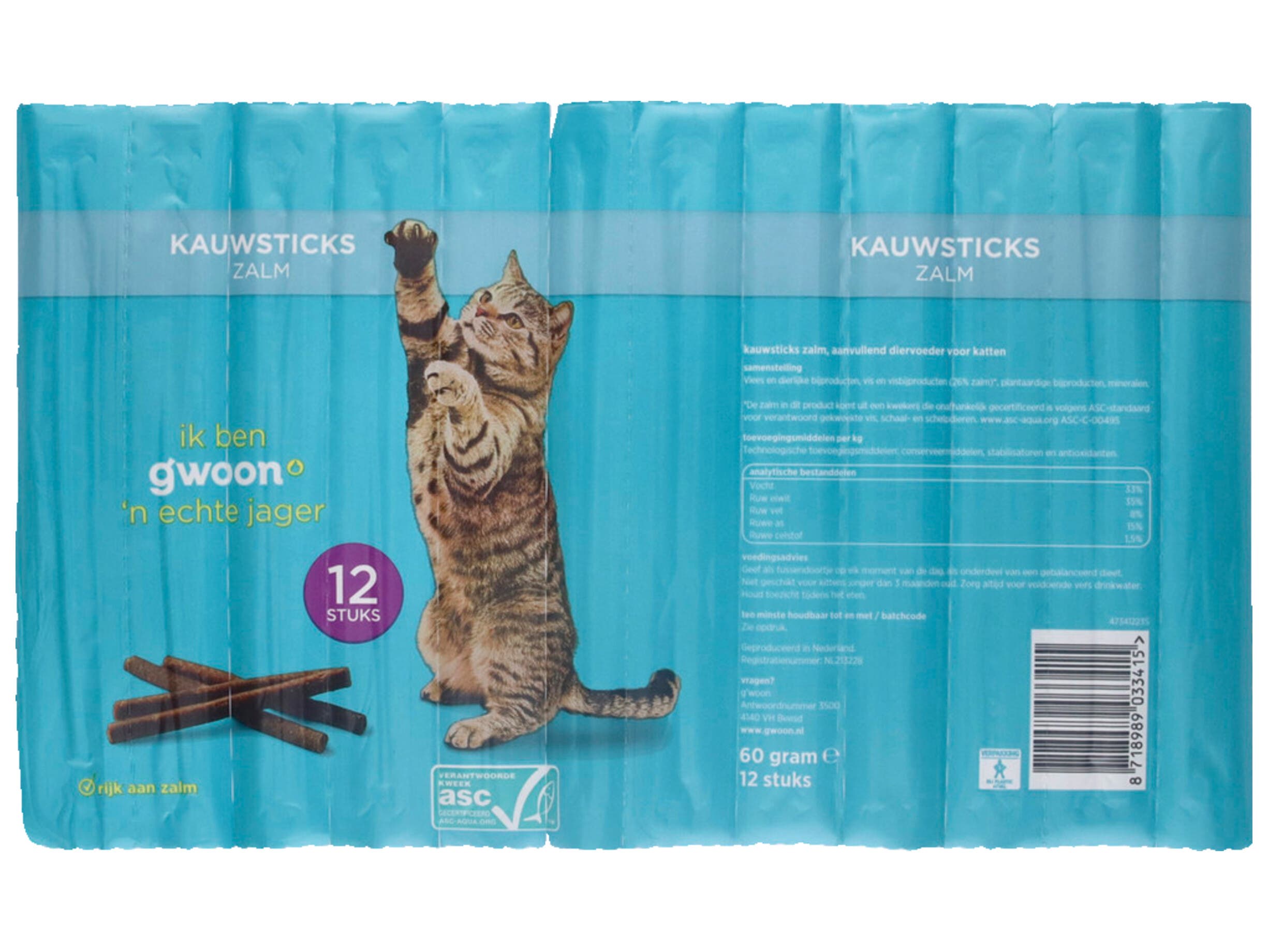Katten kauwsticks zalm