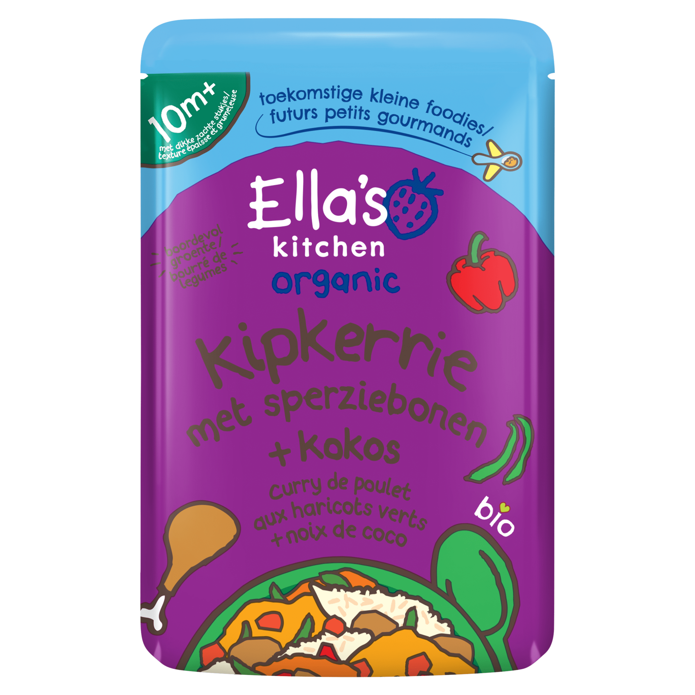 Ella's Kitchen Kipkerrie met sperzieboon + kokos 10m+