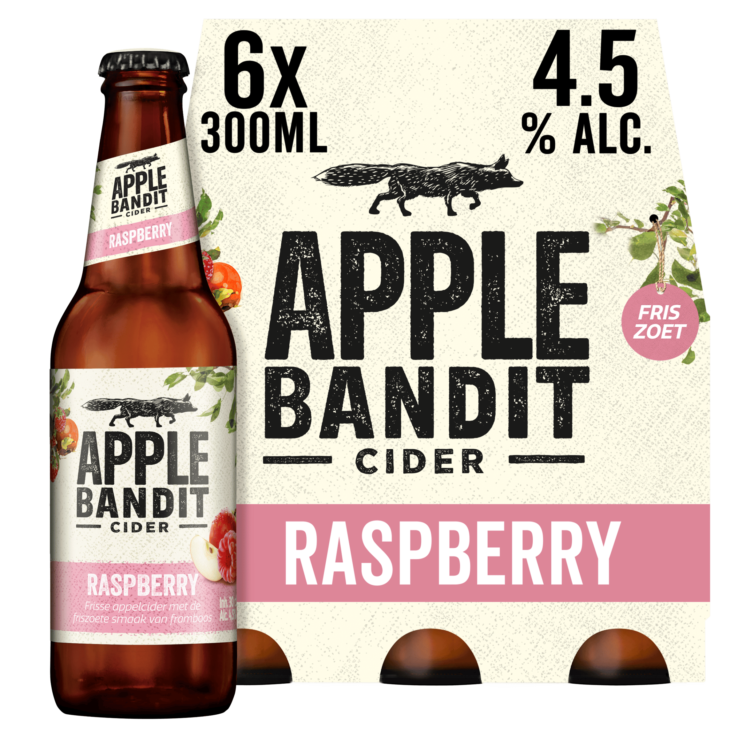 Apple Bandit Raspberry cider fles