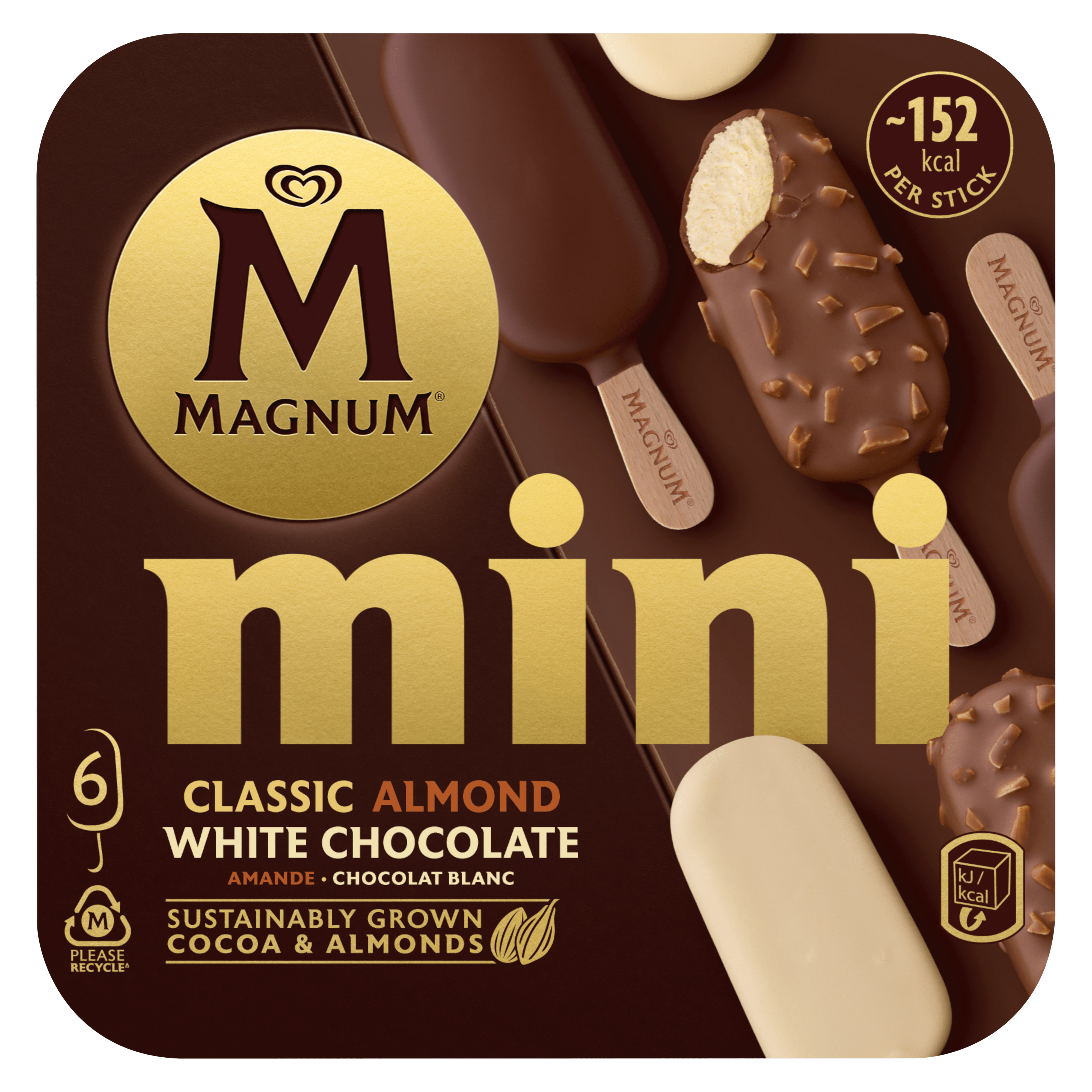Magnum Mini classic almond white chocolate