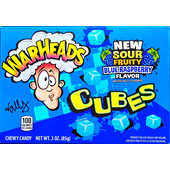 Warheads snoep sour cubes blue raspberry