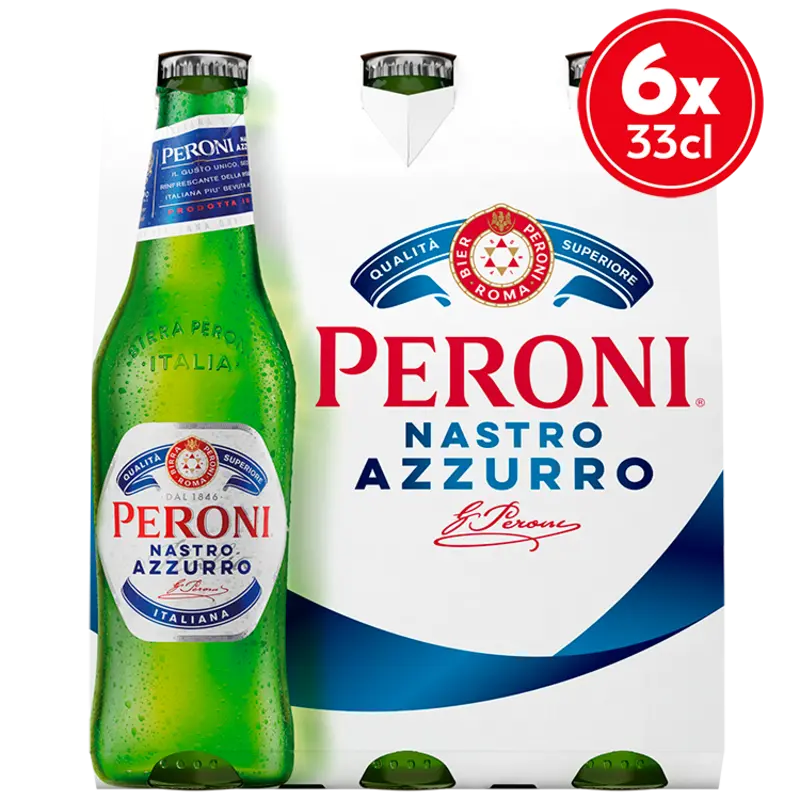 Peroni Nastro azzurro premium bier 6-pack