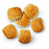 Lokale Bakker zachte bollen wit met zonnepitten