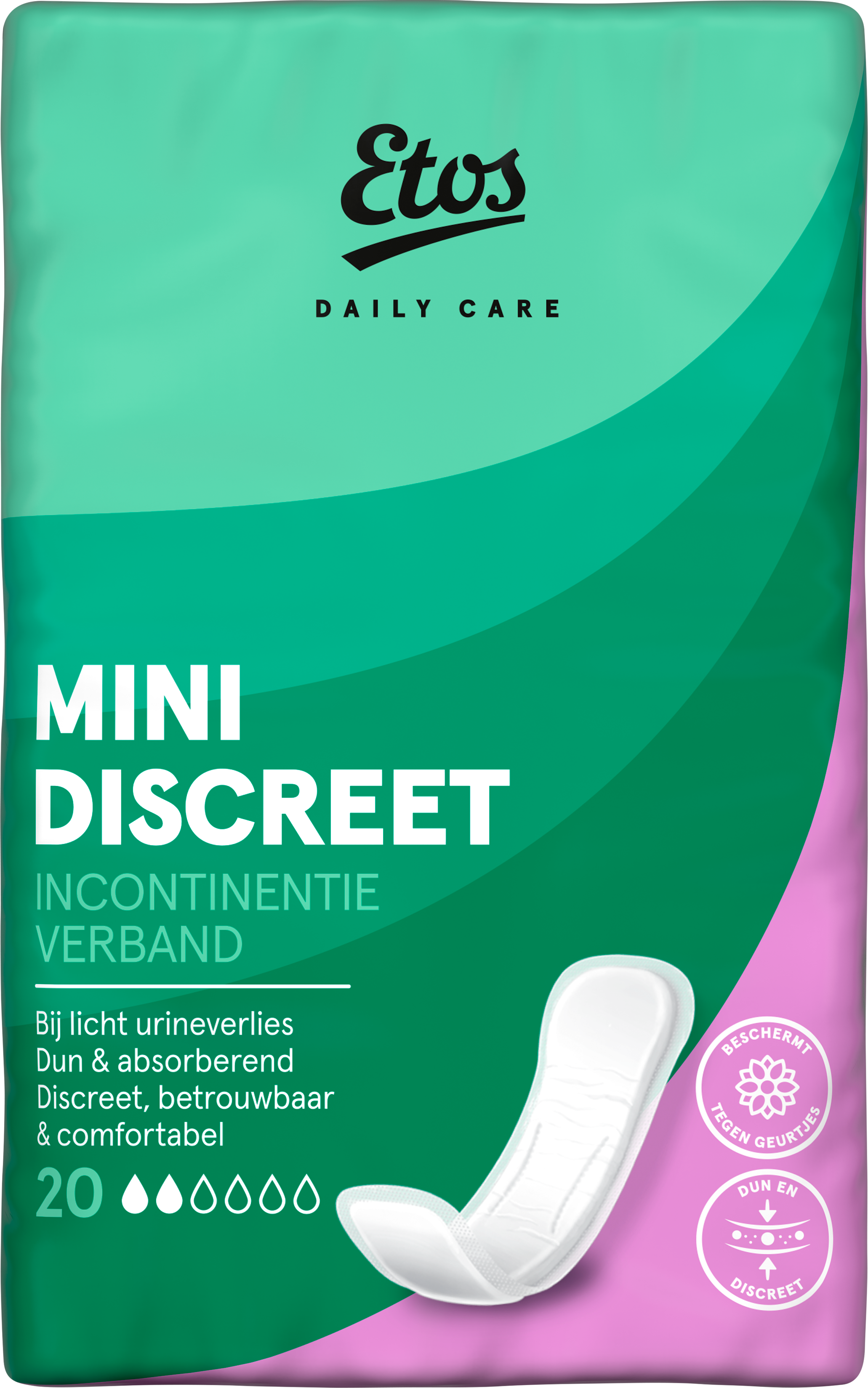 Etos Mini Discreet Incontinentieverband 20 stuks