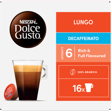 NESCAFE DOLCE GUSTO LUNGO Caffeinevrij 16 Koffiecups
