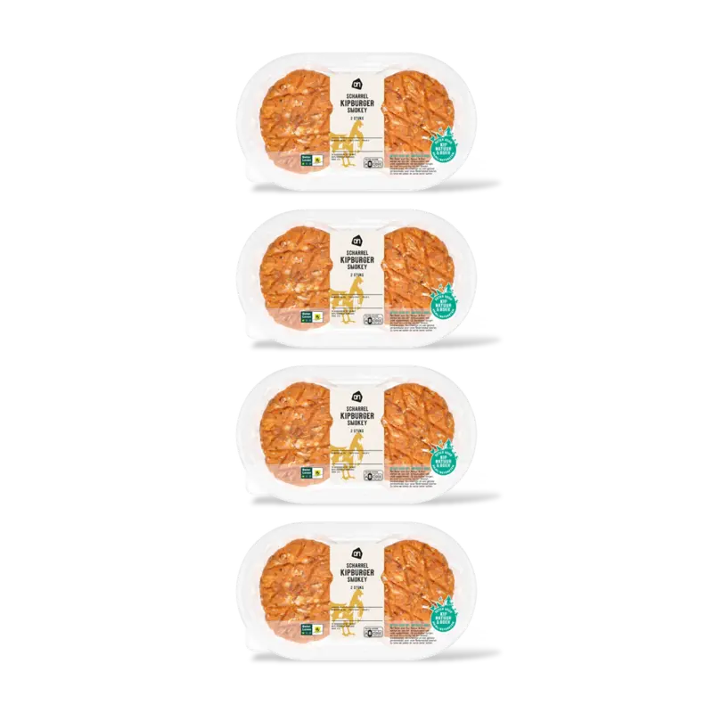AH Scharrel smokey kipburger 2 stuks 4-pack