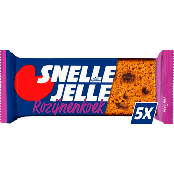 Snelle Jelle (Te) Krachtige Rozijnenkoek 5 Stuks 325 g