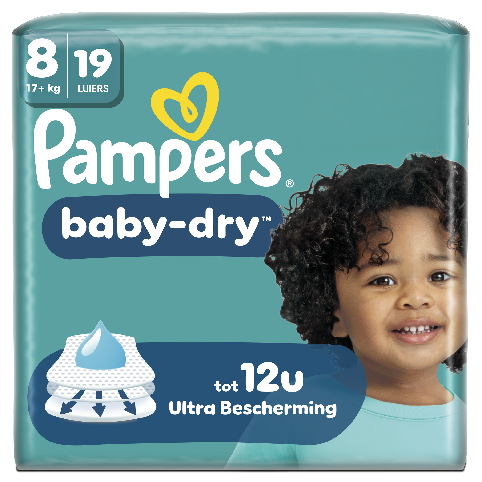 Pampers Baby Dry Luiers Maat 8 17+ kg 19 stuks