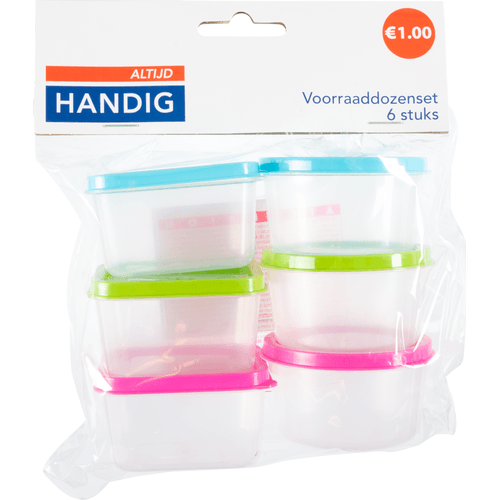 Altijd handig Voorraaddozen 6 stuks