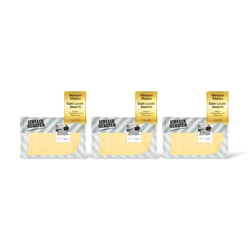 Streeckgenoten Trappistenkaas bio jong belegen 3-pack