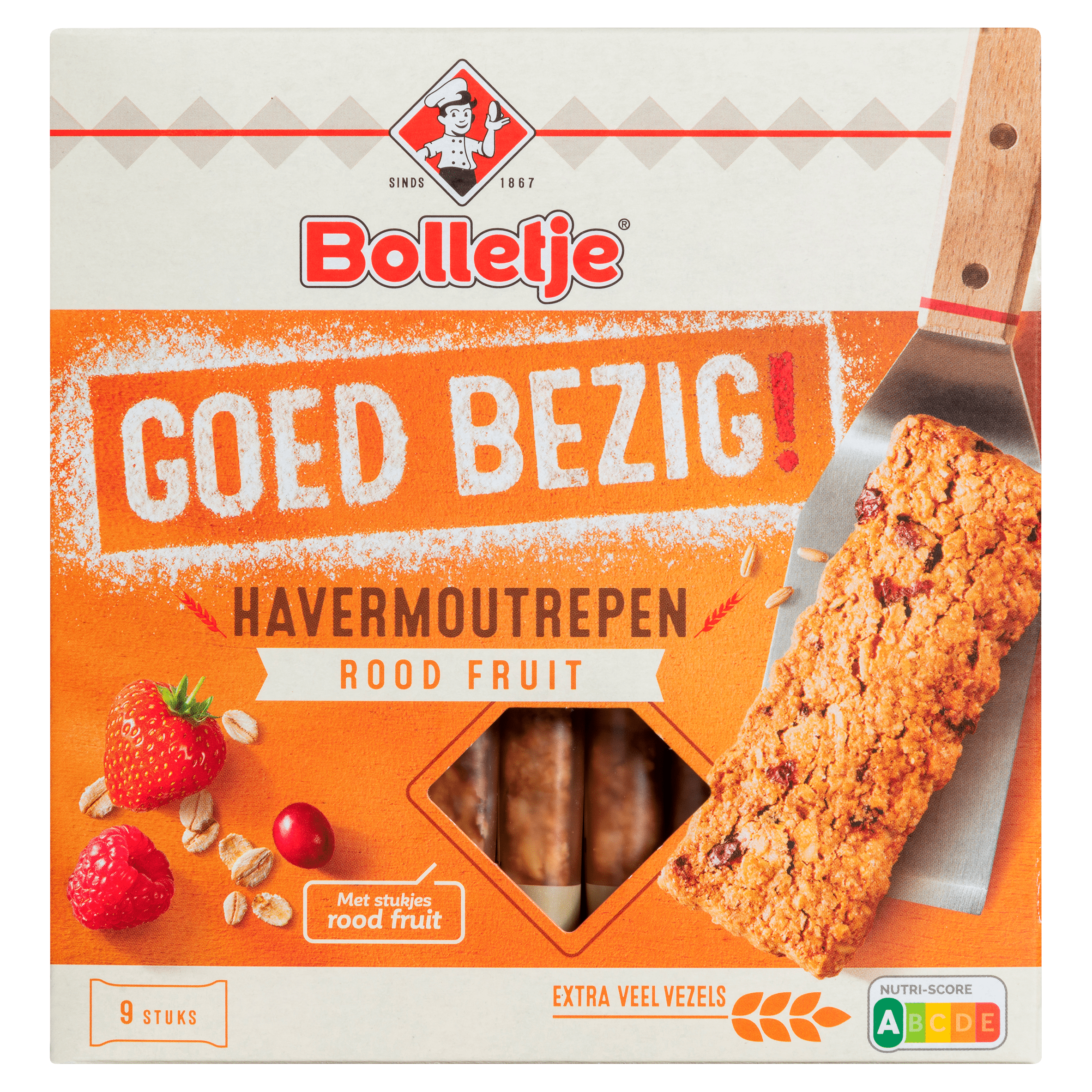 Bolletje Goed bezig graanrepen rood fruit