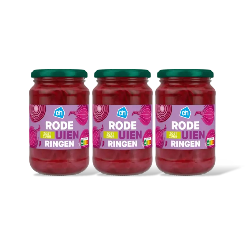 AH Rode uienringen zoetzuur 3-pack