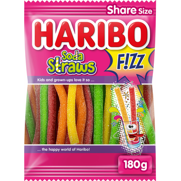Haribo Soda Straws F!ZZ 180 g