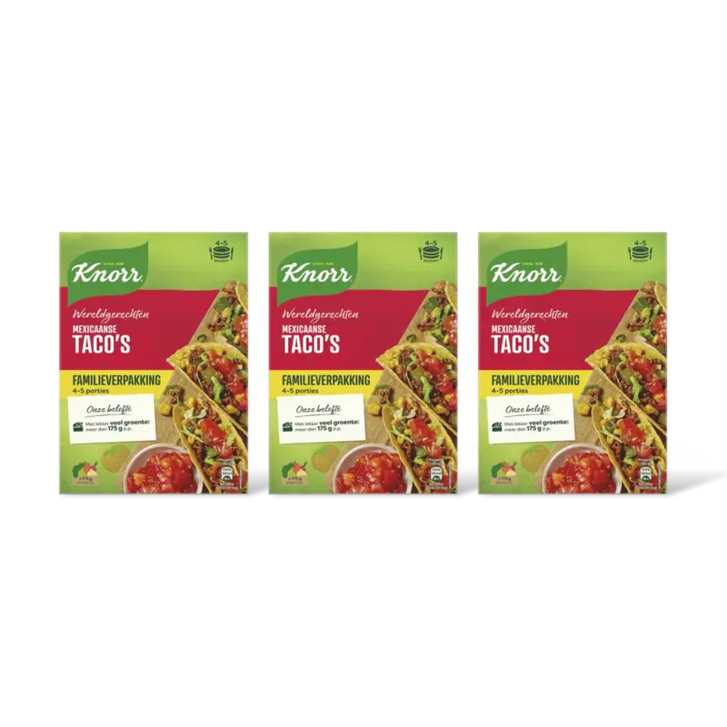 Knorr Mexicaanse taco's family 3-pack