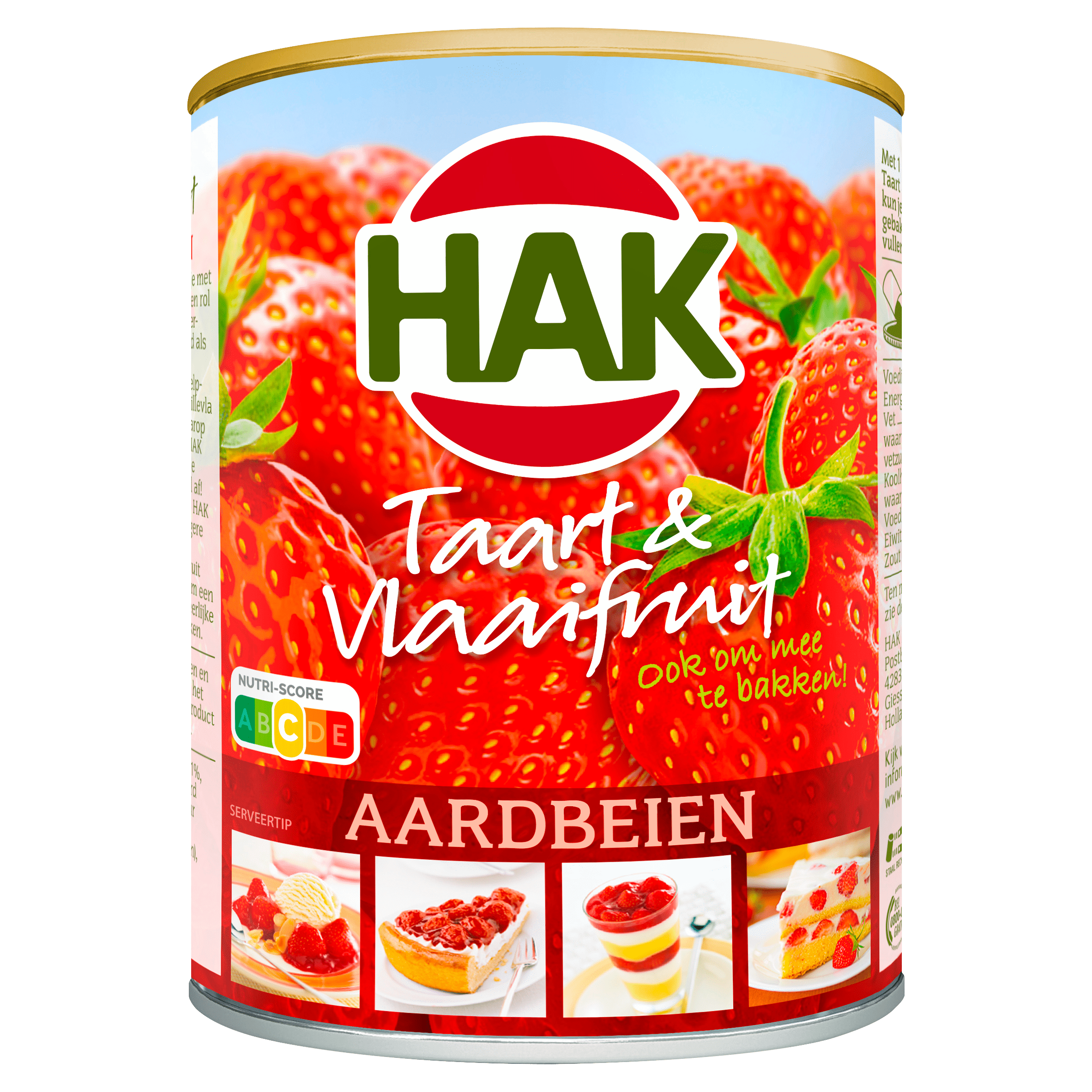 Hak taart en vlaaifruit aardbeien