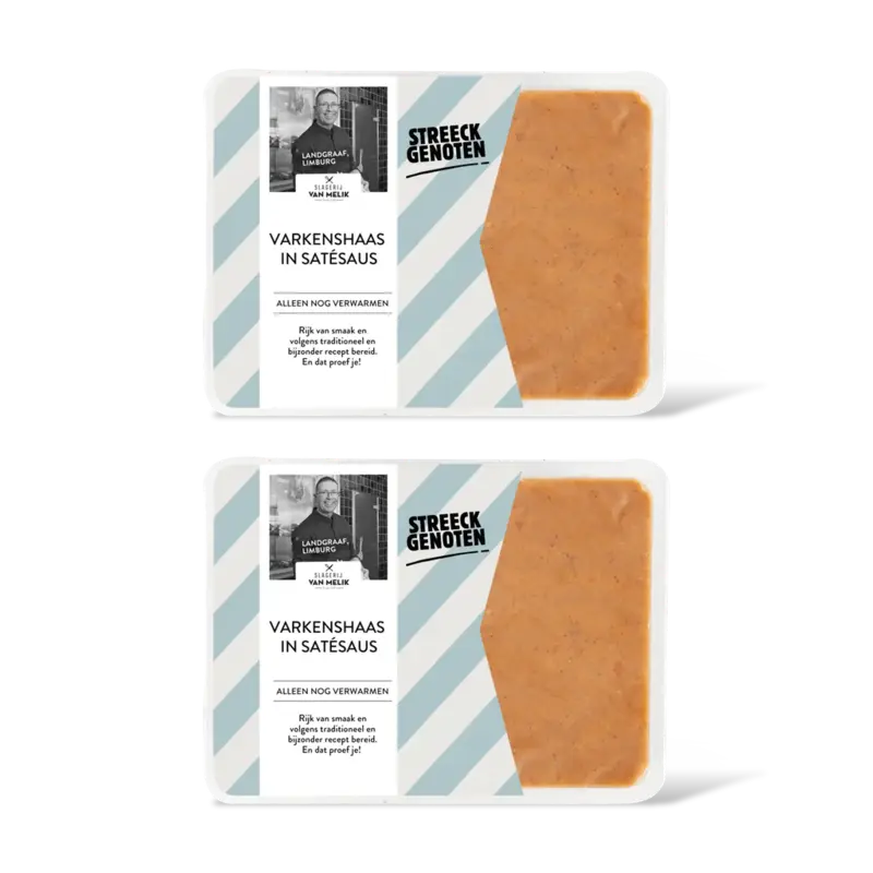 Streeckgenoten Varkenshaas in satÃ©saus 2-pack
