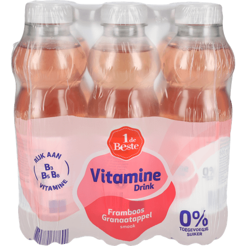 1 de Beste Vitamine drink 0% framboos granaatappel 6 st.