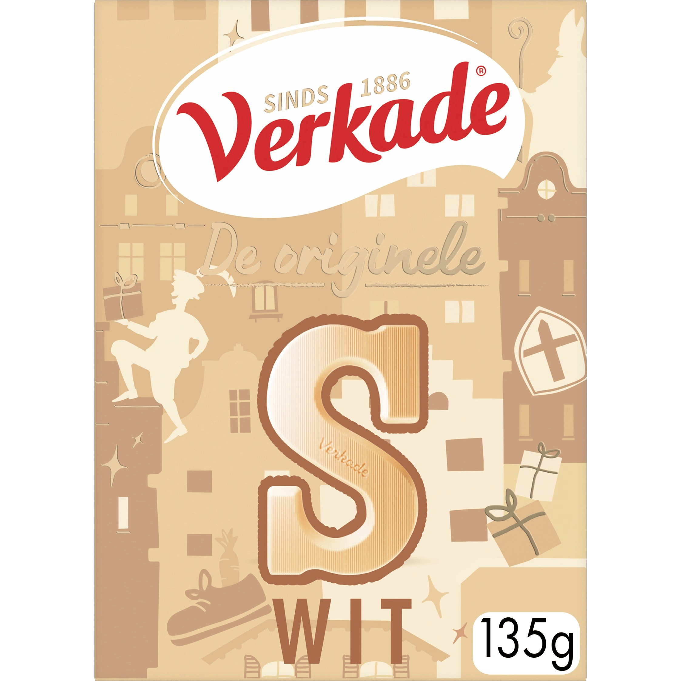 Verkade Wit chocoladeletter S