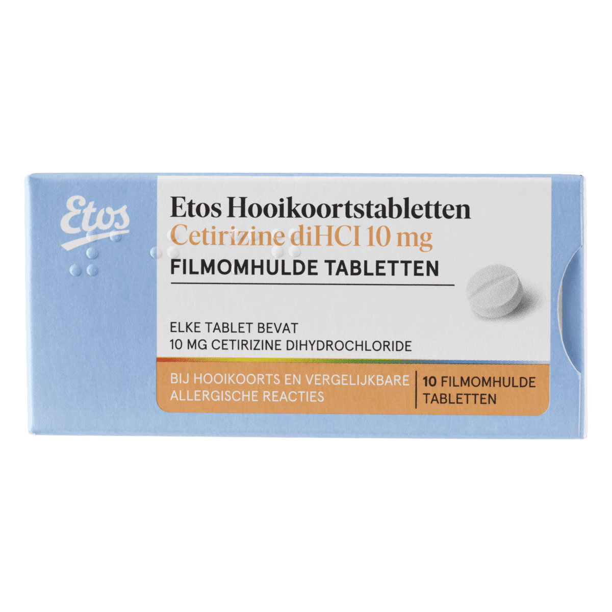 Etos Hooikoortstabletten Cetirizine diHCI 10 MG 10 stuks