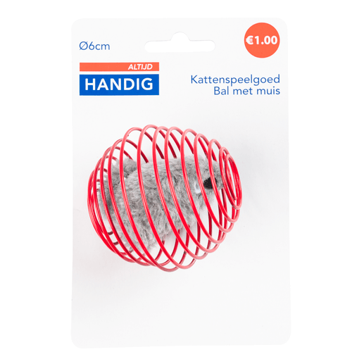 Altijd handig Kattenspeelgoed bal met muis