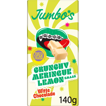 Jumbo's Witte Chocolade Crunchy Meringue Lemon Limited Edition 140 g
