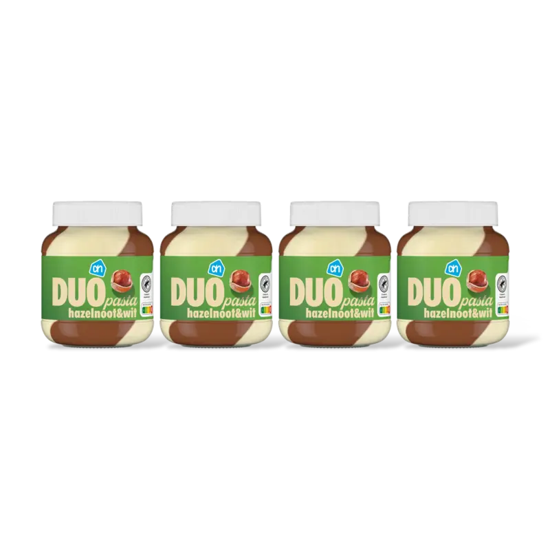 AH Duopasta hazelnoot wit 4-pack