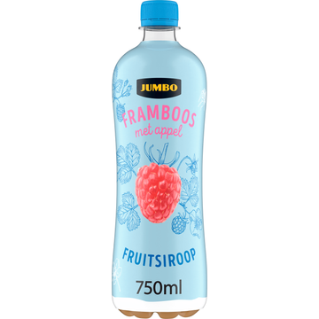 Jumbo Fruitsiroop Framboos met Appel 750ML