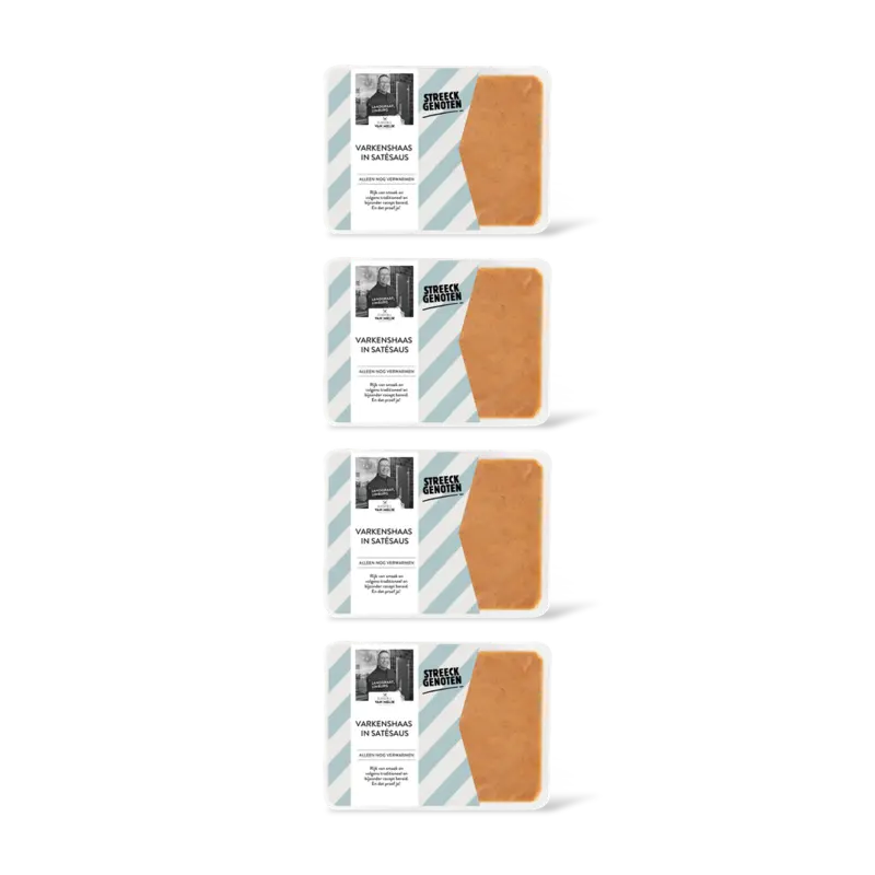 Streeckgenoten Varkenshaas in satÃ©saus 4-pack
