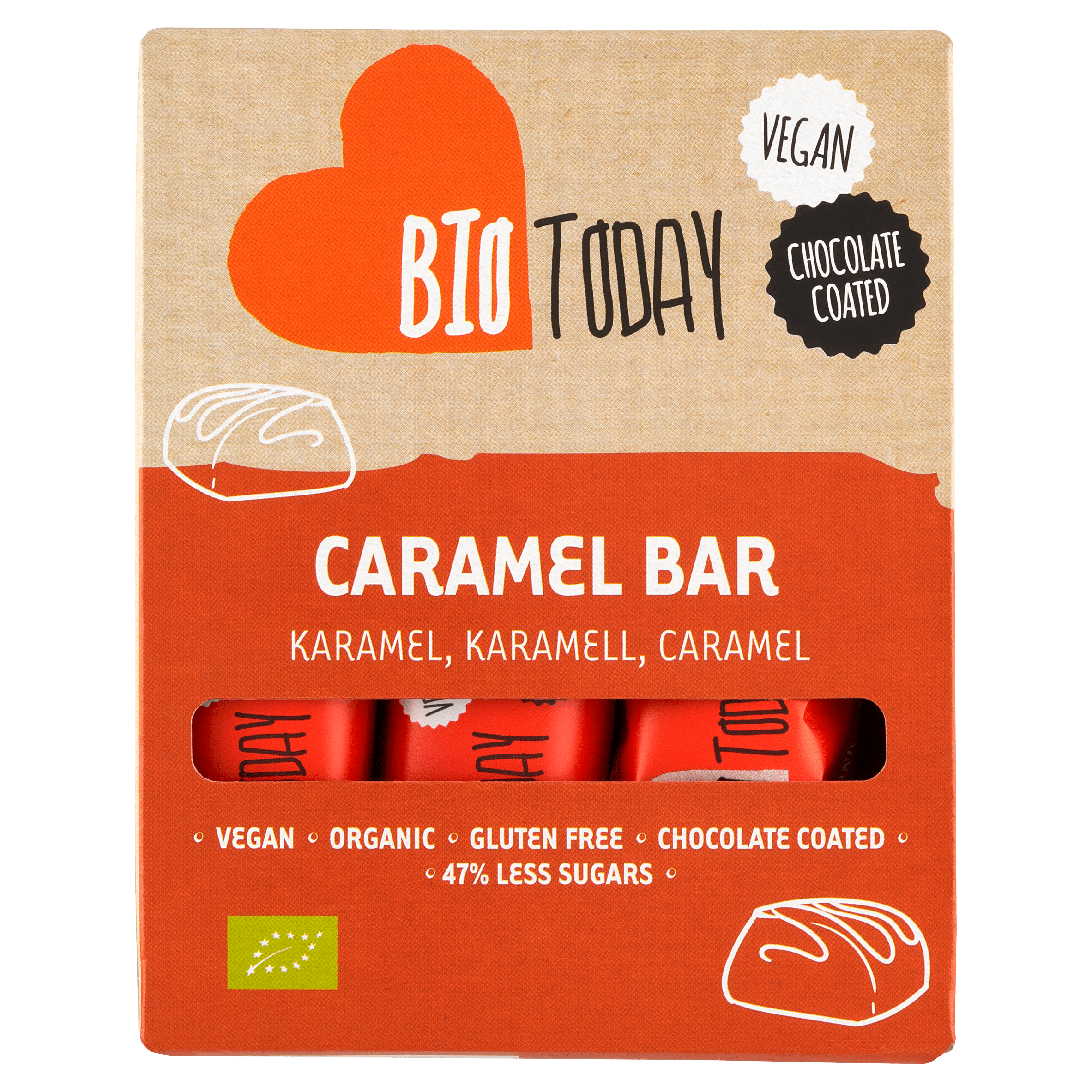 Smaakt Vegan Caramel Bar 3 stuks biologisch