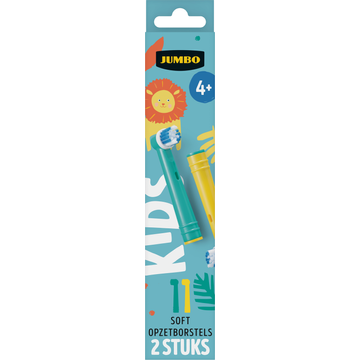 Jumbo Kids Soft Opzetborstels 4+ Jaar 2 Stuks