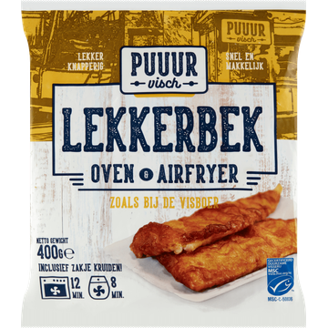 Puuur Visch Lekkerbek Oven & Airfryer 400 g