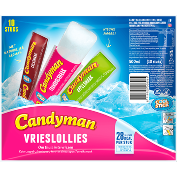 Candyman Vrieslollies 10 Stuks 500 ml