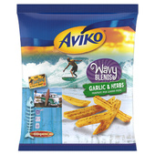 Aviko diepvries frites wavy blends garlic & herbs
