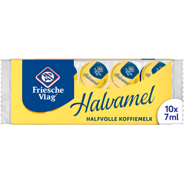 Friesche Vlag Halvamel Koffiemelk Multipack 10 x 7 ml