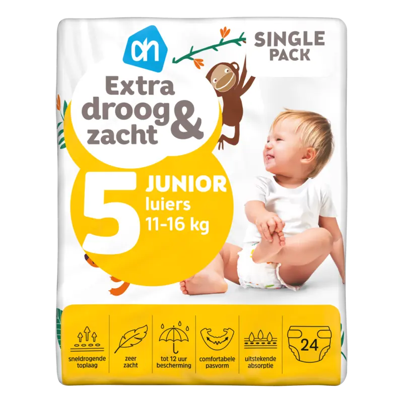 AH Extra droog en zacht luiers maat 5