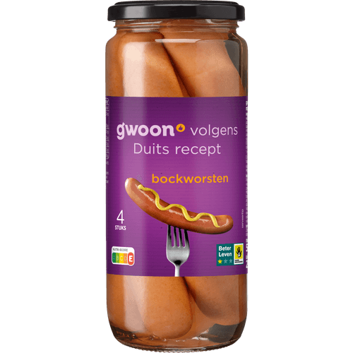 G'woon Bockworst 4 stuks