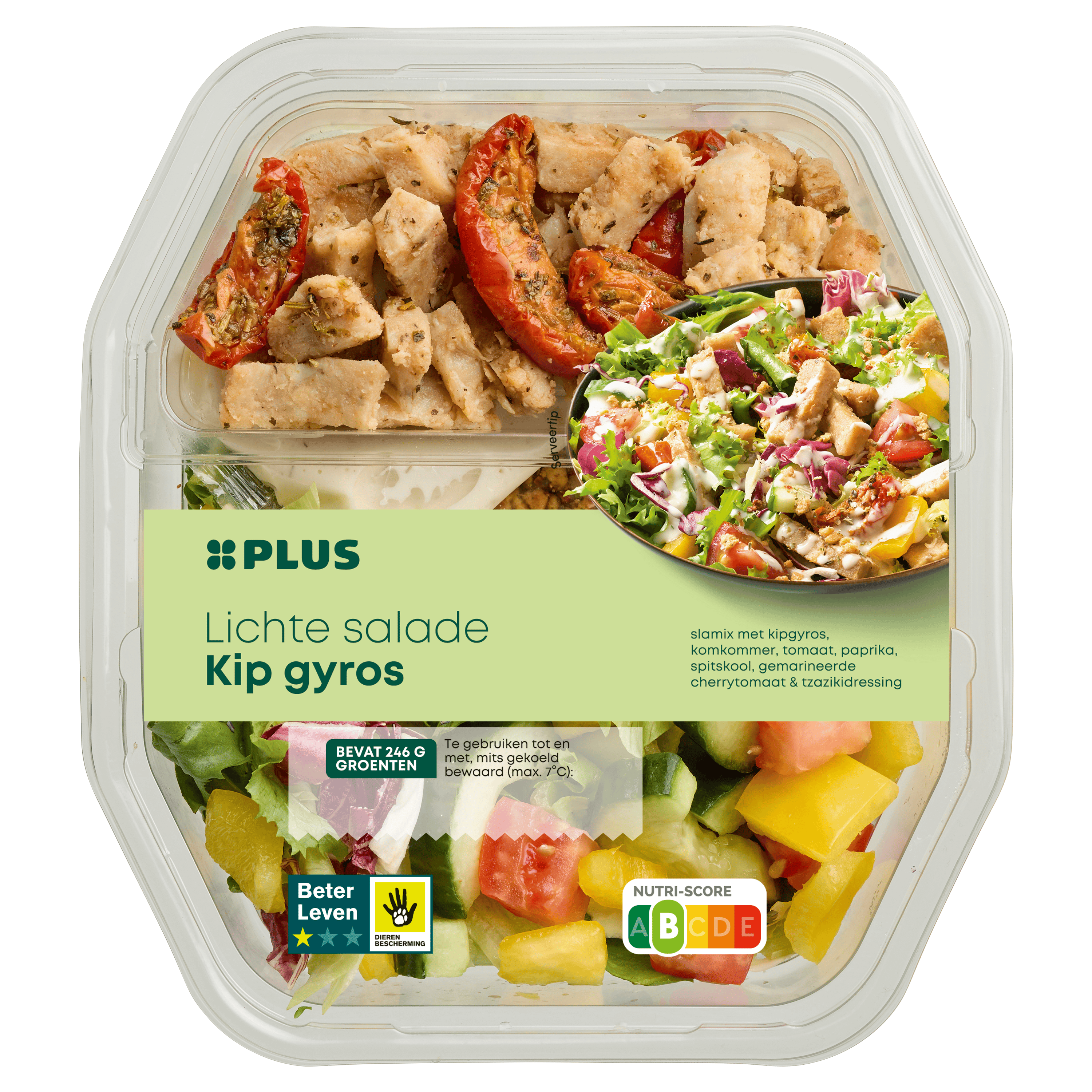 PLUS Lichte salade kip gyros