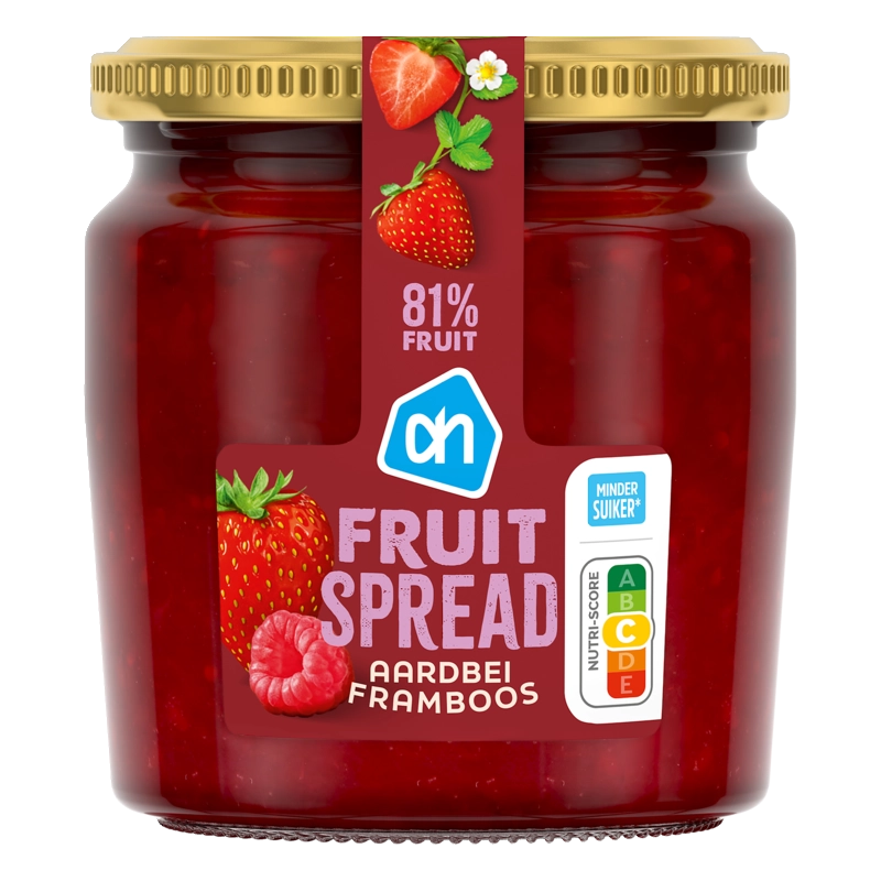 AH Fruitspread aardbei framboos