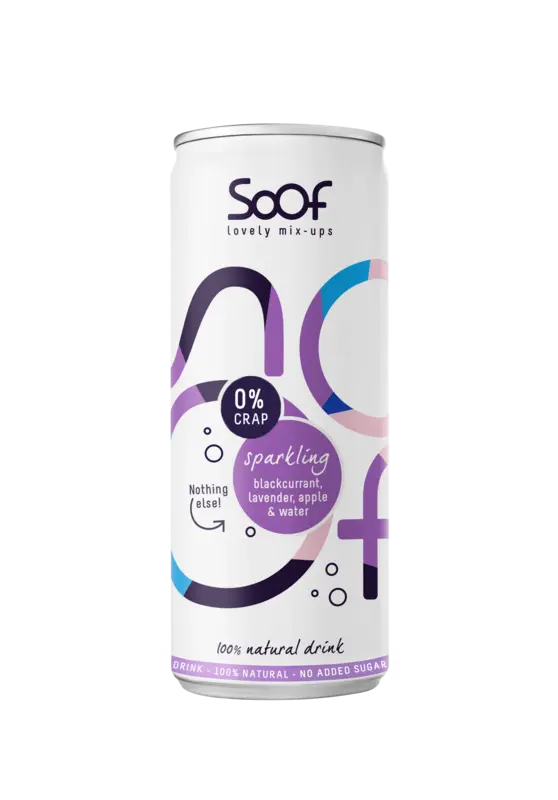 Soof Sparkling blackcurrant, lavender & apple