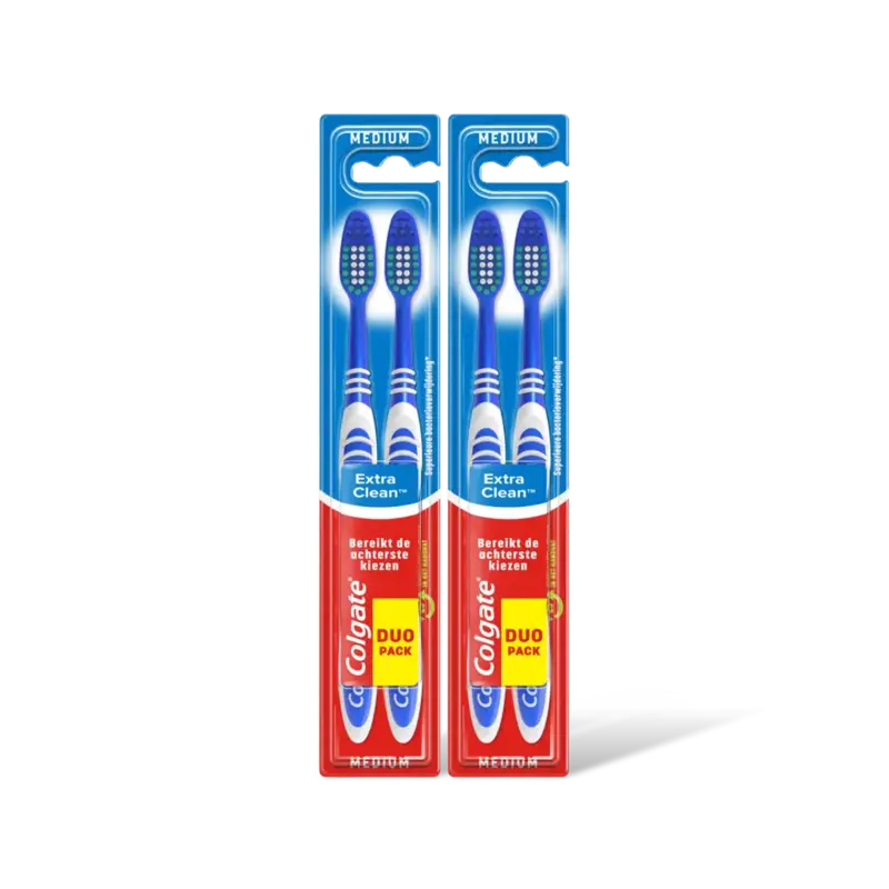 Colgate Extra clean medium tandenborstels 2-pack