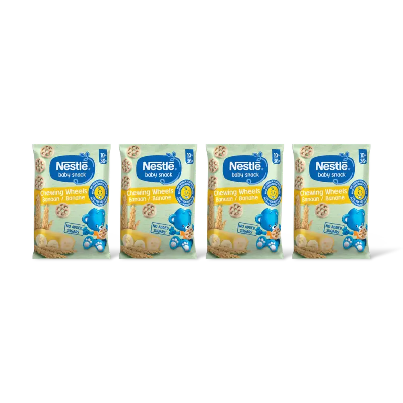 Nestlé Baby snack chewing wheels banan 10m+ 4pk