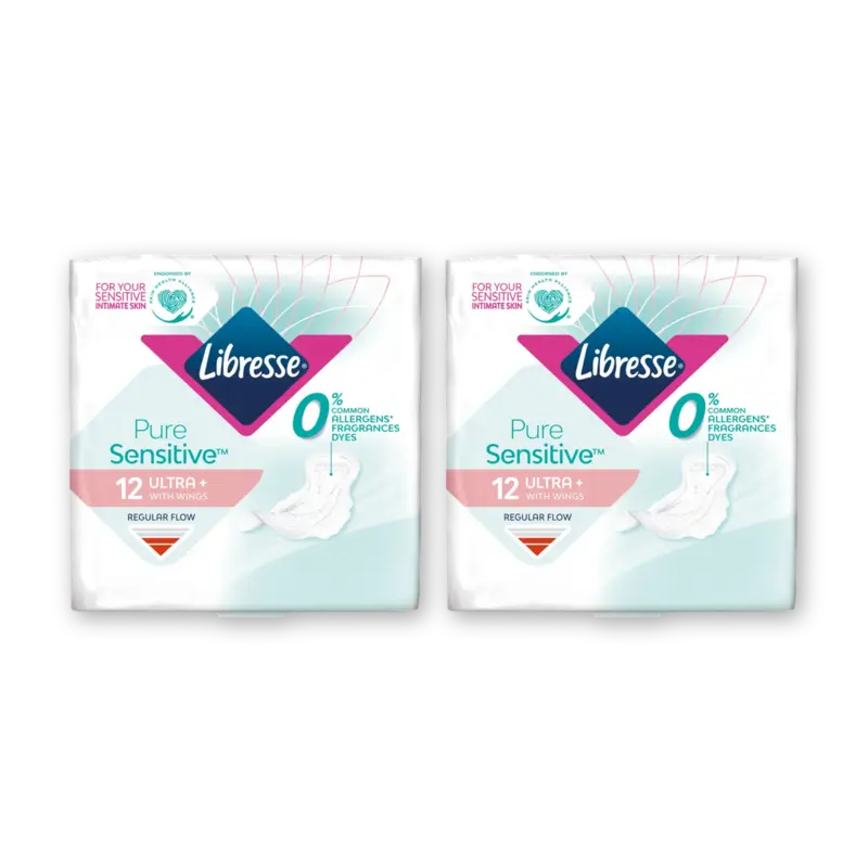 Libresse Pure sens ultra+ wings maandverband 2pck