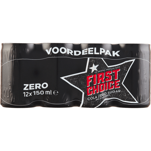 First Choice Cola Cola zero sugar 12x15 cl