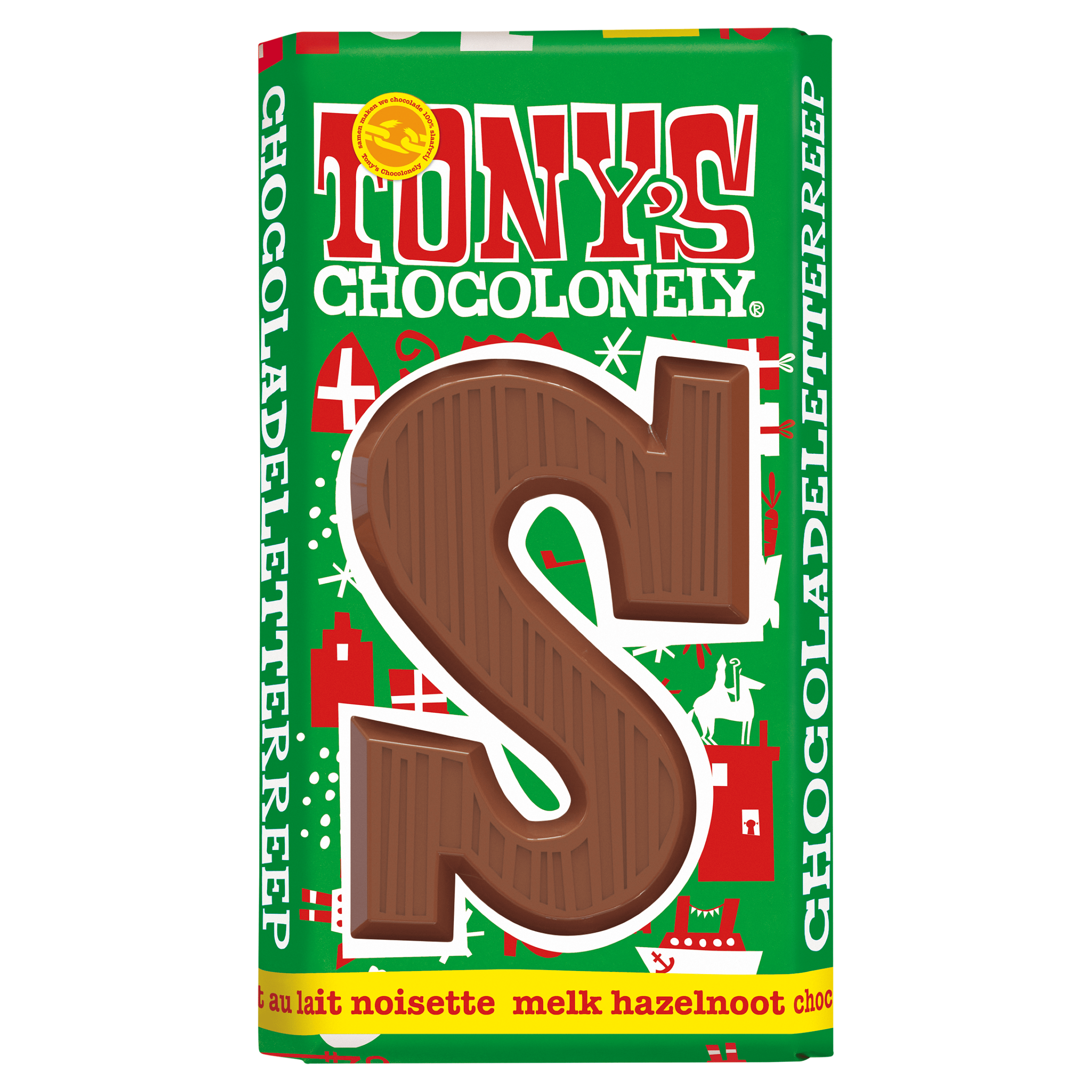 Tony's Chocolonely Letterreep Melk hazelnoot S FT