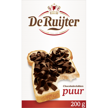 De Ruijter Chocoladevlokken Puur 200g