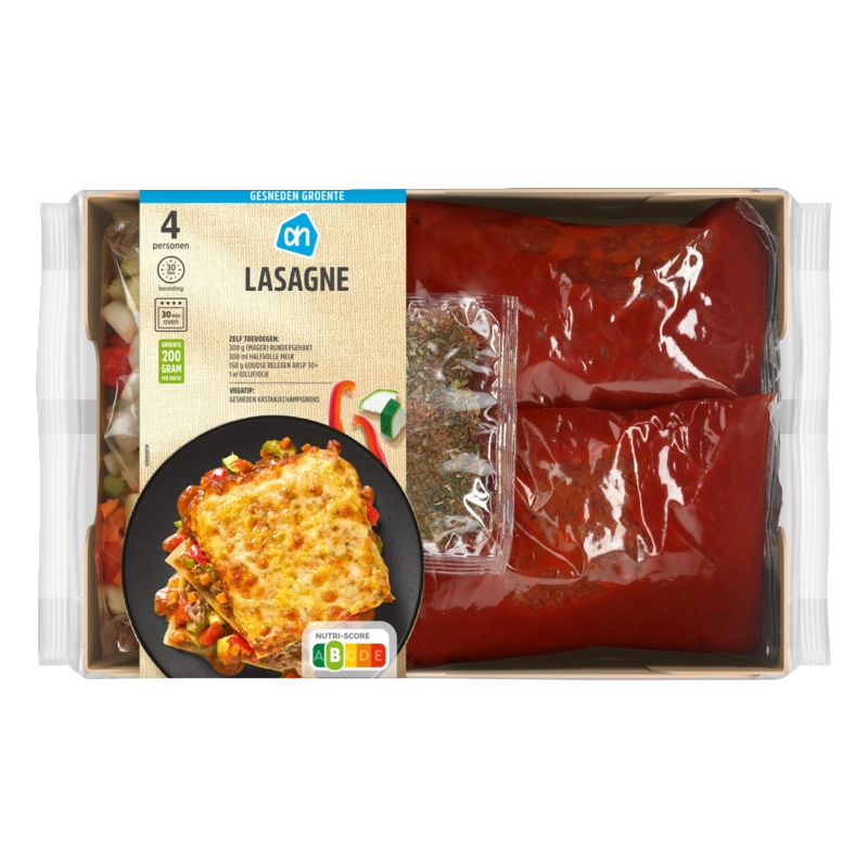 AH Gesneden verspakket lasagne